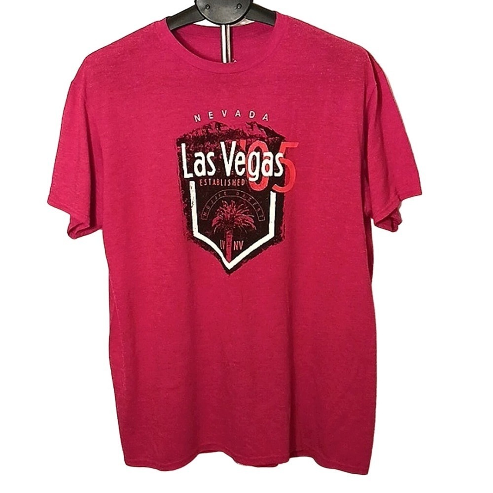 2005 Las Vegas Nevada Tourist T-shirt Men Sz XL Red Travel Mojave Desert Vintage